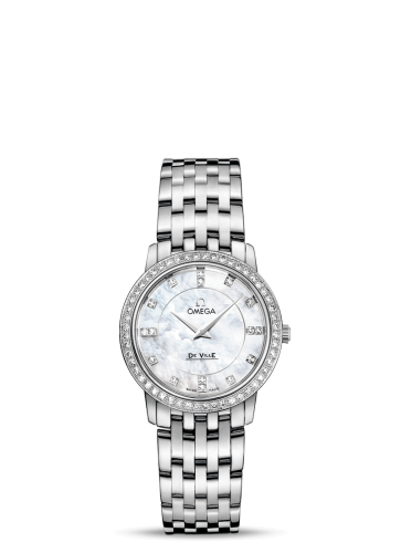 Omega De Ville Prestige Quartz 27.4 Stainless Steel / MOP / Bracelet / Diamond